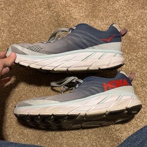 Hoka Women’s Gray and Navy Athletic Shoes